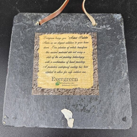 Decorative Slate Wall Art Set 3 Annie LaPoint Botanical Garden Kitchen Evergreen - Picture 7 of 9